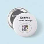 Logotyp för medarbetare i Namn bricka Pin Company Knapp<br><div class="desc">Anpassa enkelt vår runda namn bricka-knapp med din egen företagslogotyp, medarbetarens namn, professionellens jobbtitel eller annan anpassningsbar. Finns som en rund knapp eller fyrkantig knapp. Den runda knappen finns i 6 storlekar: 1, 25 tum, 2, 25 tum, 3 tum, 4 tum och 6 tum. Ingen minsta orderkvantitet och ingen konfigurationsavgift....</div>