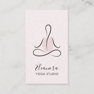Logotyp för meditationssymbol  Rosa Yoga Instructo Visitkort