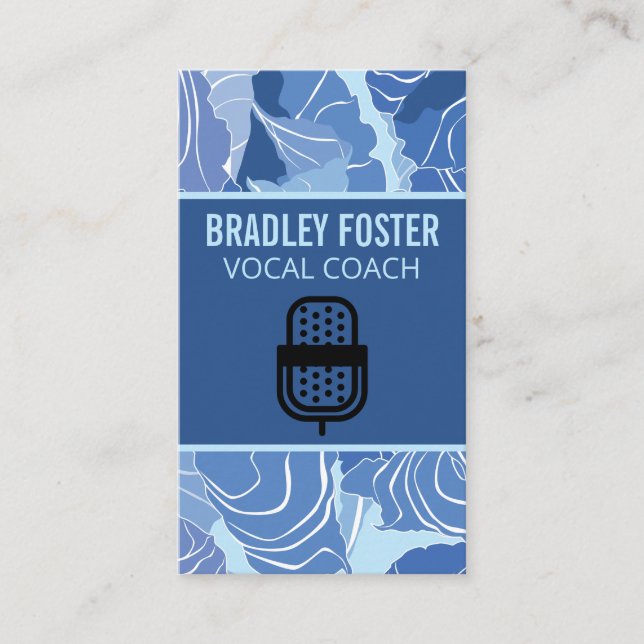 Logotyp för mikrofon | Singer Visitkort (Framsida)