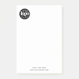 Logotyp för minimal Professionell - Anpassningsbar Post-it Block