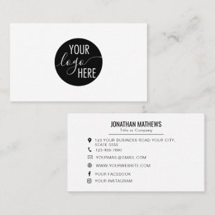 Logotyp för minimalistisk allmän Professionell Visitkort