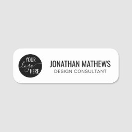 Logotyp för minimalistisk Professionell White Comp Namnbricka