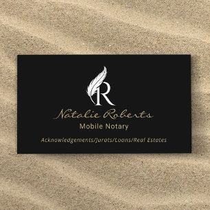 Logotyp för Mobile Notary Signing Agent Feather Mo Visitkort