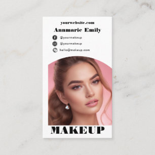 Logotyp för modern arch-makeup-foto qr-kod visitkort