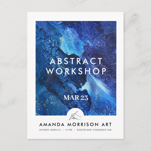 Logotyp för modern artist Painter Hand Vykort (Framsida)