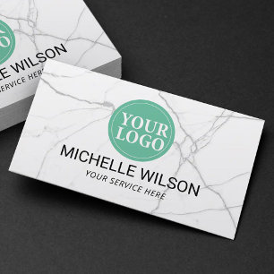 Logotyp för modern marmor-Professionell-Anpassning Visitkort