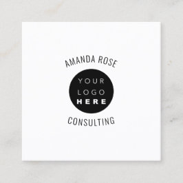 Logotyp för modern Professionell vit Anpassningsba Fyrkantigt Visitkort