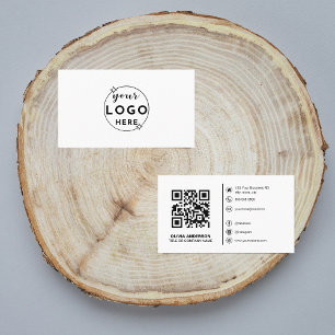 Logotyp för modern QR-Anpassningsbar och medieiko Visitkort