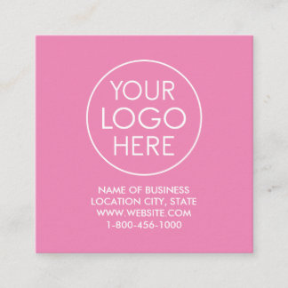 Logotyp för modern Rosa-Anpassningsbar och QR-kodf Fyrkantigt Visitkort