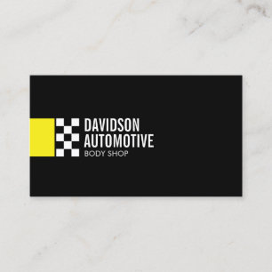 Logotyp för modern Tävla i Gult Automotive Visitkort