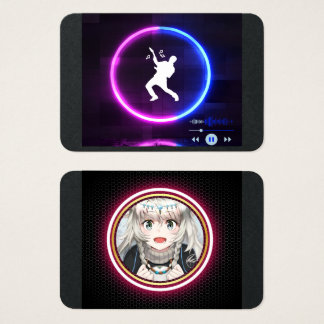 logotyp för musik och animerad visitkort