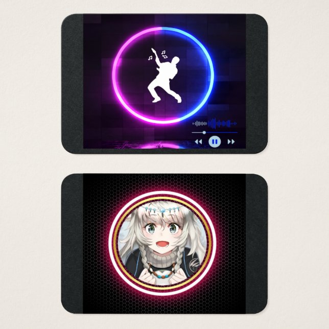 logotyp för musik och animerad visitkort (Framsida & baksida)