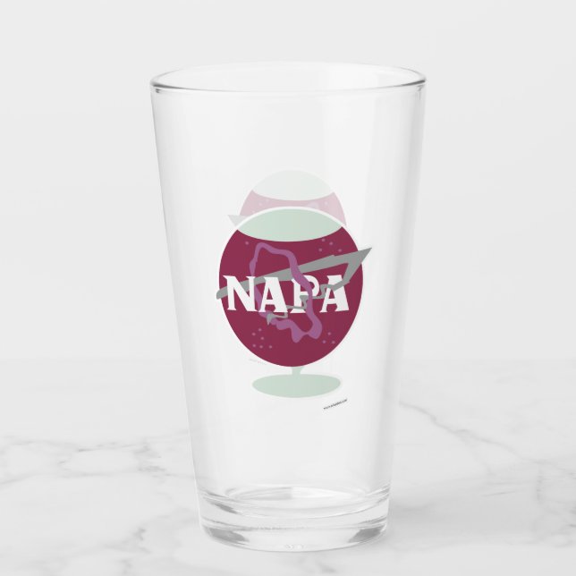 Logotyp för Napa Space Stil Vin Land-byrån Glaskopp (Framsida)