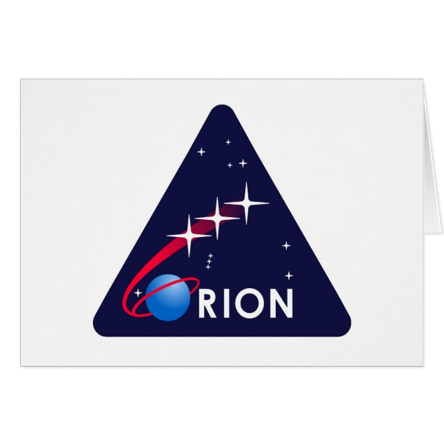 Logotyp för NASA Orion Hälsningskort (Framsidan Horizontal)