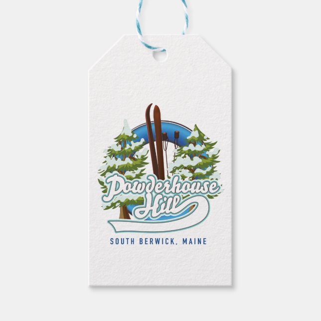 logotyp för nätskidor i backe, syd berwick,  presentetikett (Framsidan)