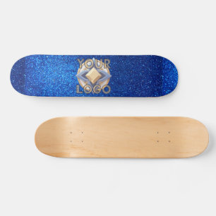 Logotyp för Navy Blue Glitter Professionell Compan Mini Skateboard Bräda 18,5 Cm