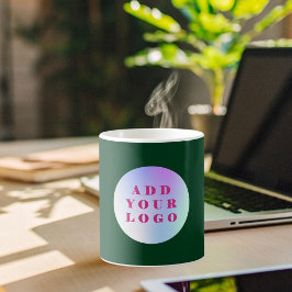 Logotyp för nya gröntar kaffemugg