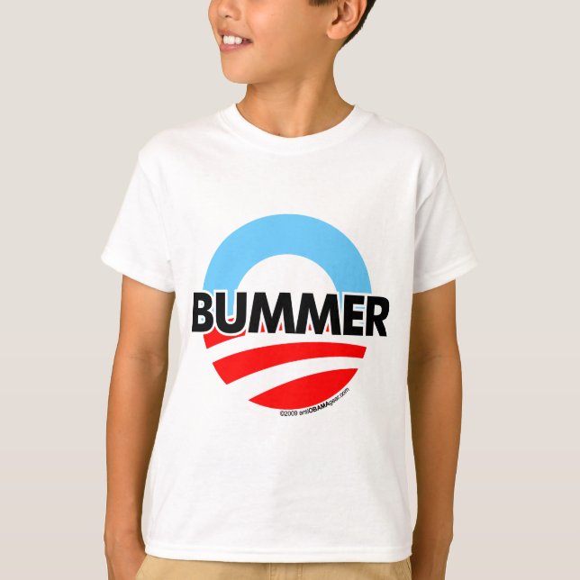 Logotyp för Obama nolla-Bummer T-shirt (Framsida)