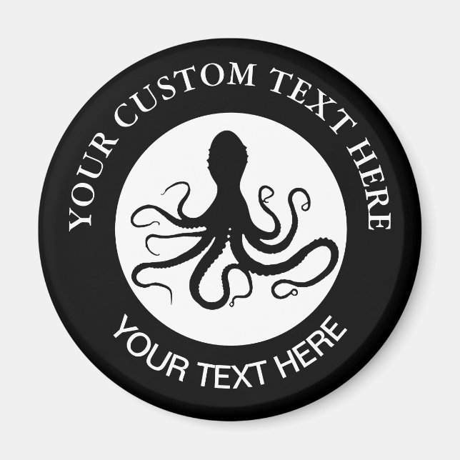 Logotyp för Octopus Anpassningsbar Magnet (Framsidan)