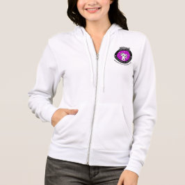 Logotyp för Officiell Zip- up Hoodie White T Shirt