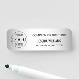 Logotyp för oskarp Grått-Anpassningsbar Namnbricka