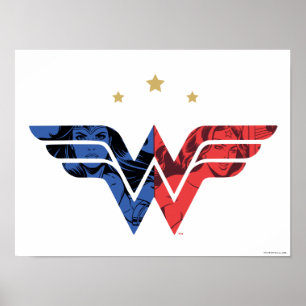Logotyp för övertäckning av  kvinnlig modern Teckn Poster
