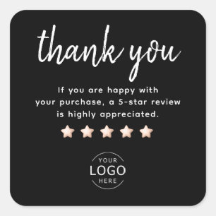 Logotyp för paketering för mindre företag fyrkantigt klistermärke