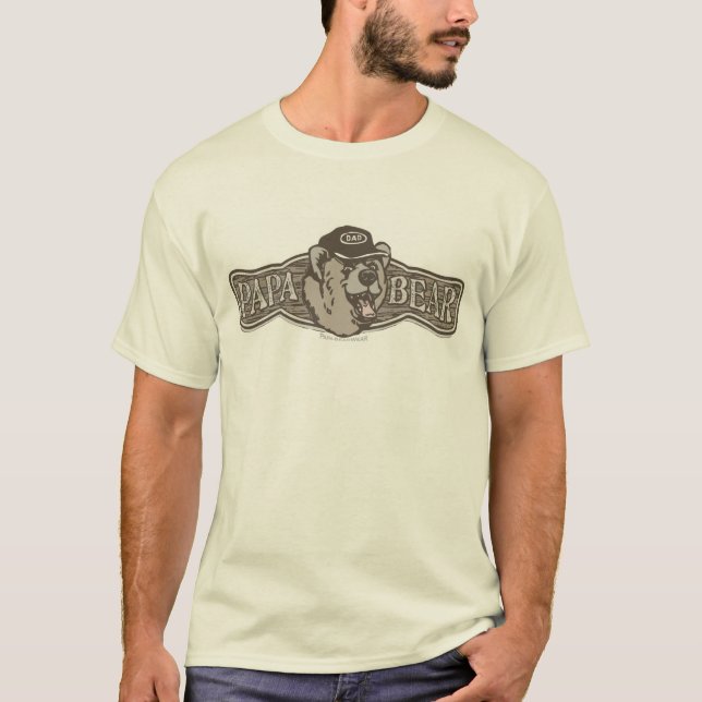 Logotyp för pappabjörnbära t-shirt (Framsida)