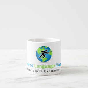 Logotyp för Parleremo språkmaraton Espressomugg