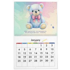 Logotyp för pastel-Nalle QR-kod för Kids Party Pla Kalender