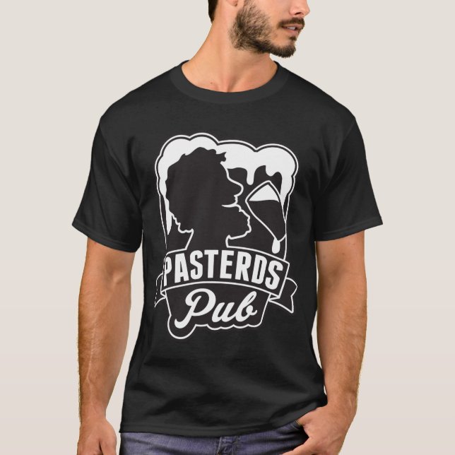 Logotyp för Pasterds Pub B&W T-shirt (Framsida)