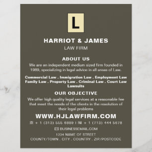 Logotyp för personlig, Sleek Legal Services Advert Reklamblad