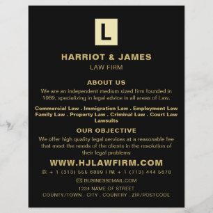 Logotyp för personlig, Sleek Legal Services Advert Reklamblad