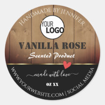 Logotyp för produktförpackning av brun trägrain