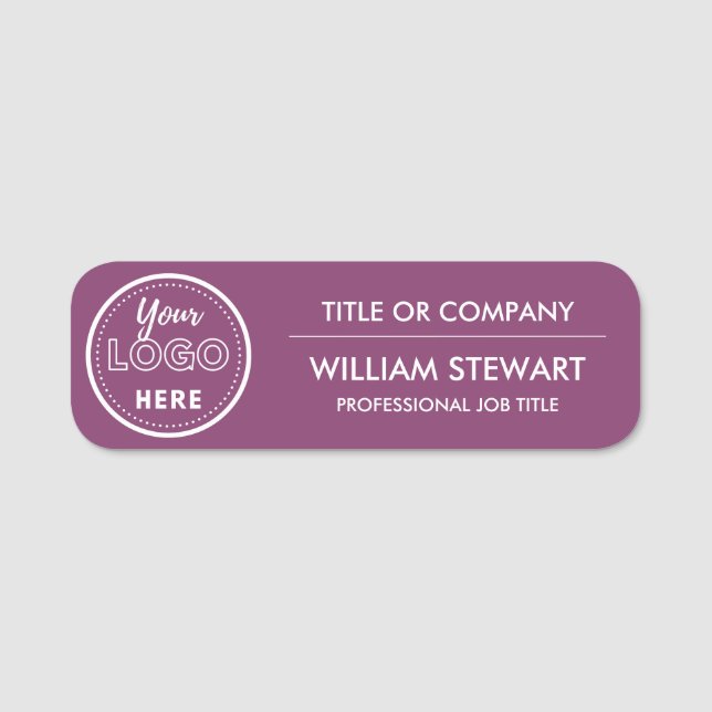 logotyp för professionell Anpassningsbar -  medarb Namnbricka (Framsida)