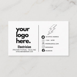 Logotyp för Professionell av elektriskt Affärskort Visitkort