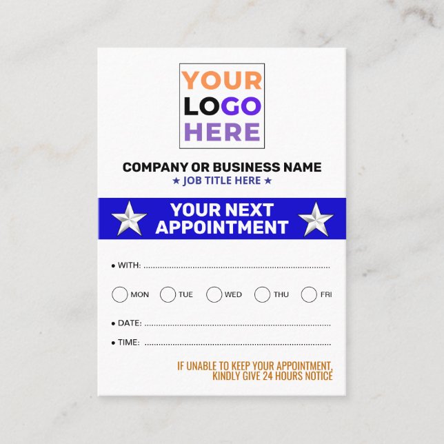 Logotyp för professionell, modernt Bulk-avtalskort Tidsbeställning Kort (Framsida)