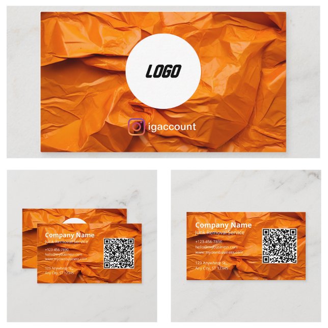Logotyp för professionell sophämtningstjänst visitkort (Hauling Professional Service Junk Removal Logo Business Card
)