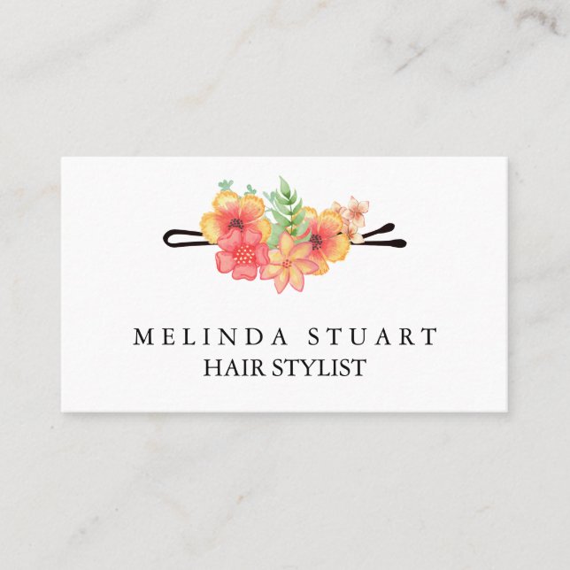 Logotyp för Professionellen Modern Elegant Hair St Visitkort (Framsida)
