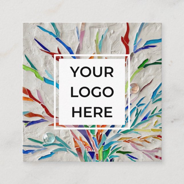 Logotyp för QR-anpassningsbar Fyrkantigt Visitkort (Framsida)