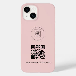 Logotyp för QR-kod i rosafärgad iPhone-fodral för 