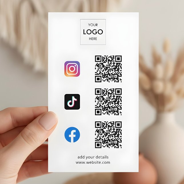 Logotyp för QR-kodmärkning för Social Media Visitkort (Skapare uppladdad)