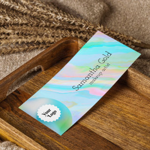 Logotyp för Rainbow Holografik Esthetician Anpassn Mini Visitkort
