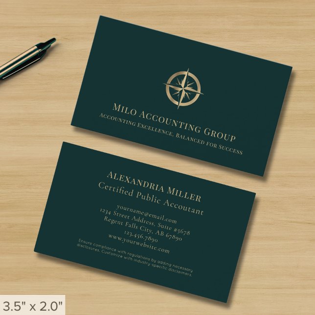 Logotyp för räkenskapsårets Professionell Luxury Visitkort (Skapare uppladdad)