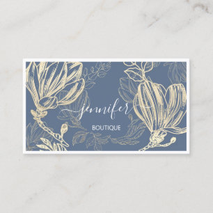 Logotyp för ramad QR-kod för blå Guld Visitkort