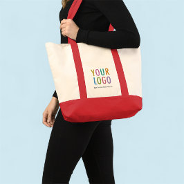 Logotyp för Red Large Impulse Tote Bag Anpassnings Tygkasse