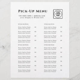 Logotyp för restaurangtakeaway | Minimalistisk cat Reklamblad