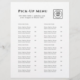 Logotyp för restaurangtakeaway Minimalistisk cat Reklamblad