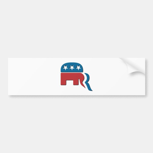 Logotyp för Romney republikanskaa partitval vid Bildekal (Framsidan)
