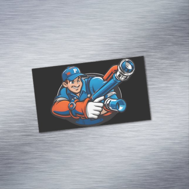 logotyp för rörmokertjänster magnetiska visitkort (In Situ)